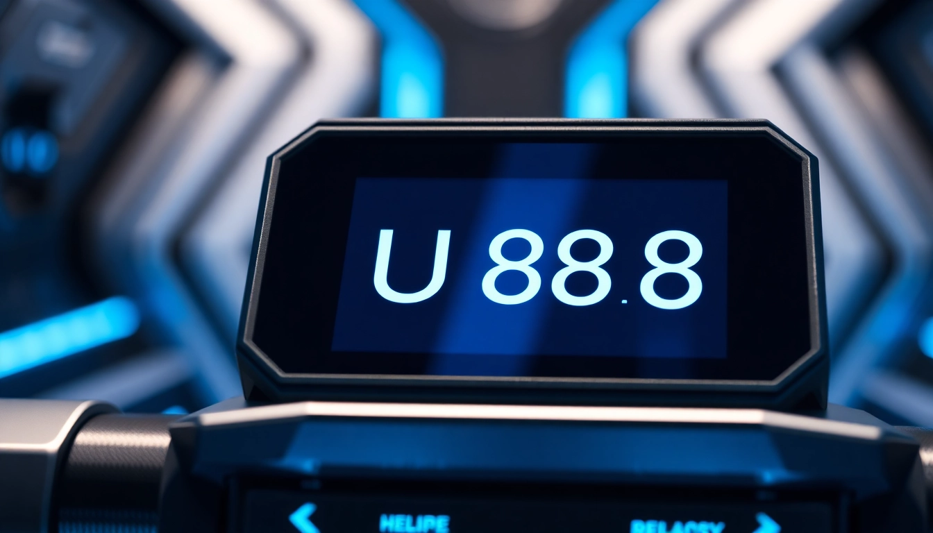 Professional illustration of the UU 88 logo on a digital device, highlighting modern branding and technology focus for high engagement and accessibility.