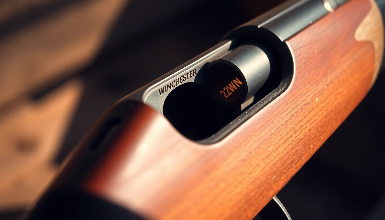 Detailed shot of a 32WIN chambered Winchester rifle showcasing heritage craftsmanship and vintage appeal.